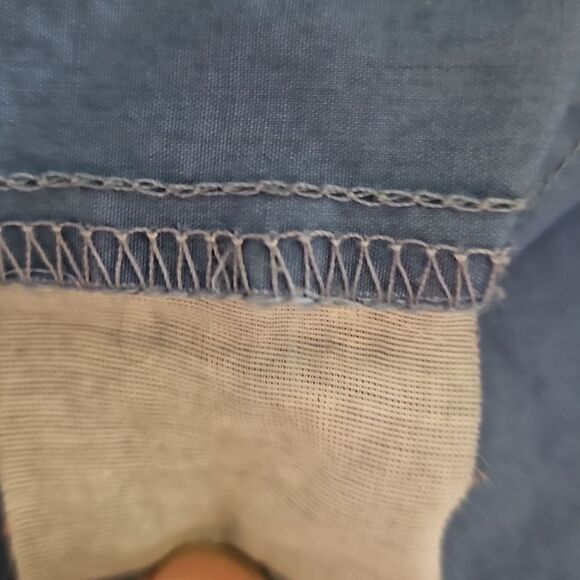 Hammette Sharp Men’s Size L  Vintage 100% Cotton Fishing Shirt Blue Embroidered - Picture 6 of 6